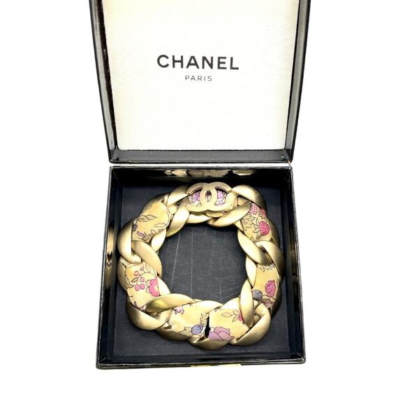 Chanel Coco Mark Amikomi Flower GD 00P Bracelet Box W/Box - Picture 4 of 14